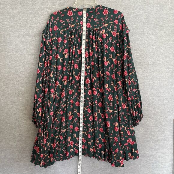 Free People Flower Fields Dress Size S  Ditsy Cottage Peasant Festival Oversized - Picture 10 of 14